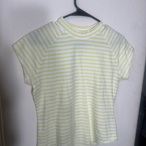Pilcro Lemon and White Striped Tee